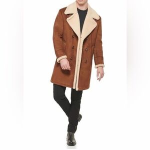 *New* Guess Men's Faux Shearling Coat, Size Medium